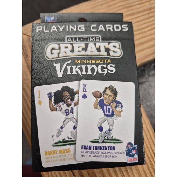 Minnesota Vikings All-Time Greats NFL Playing Cards Featuring Hall Of Fame Legen - Picture 2 of 3